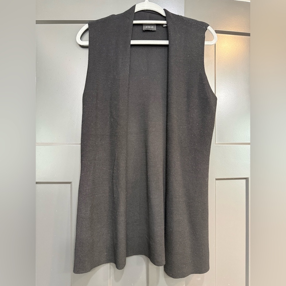 Cyrus Black Sleeveless V-Neck Sweater